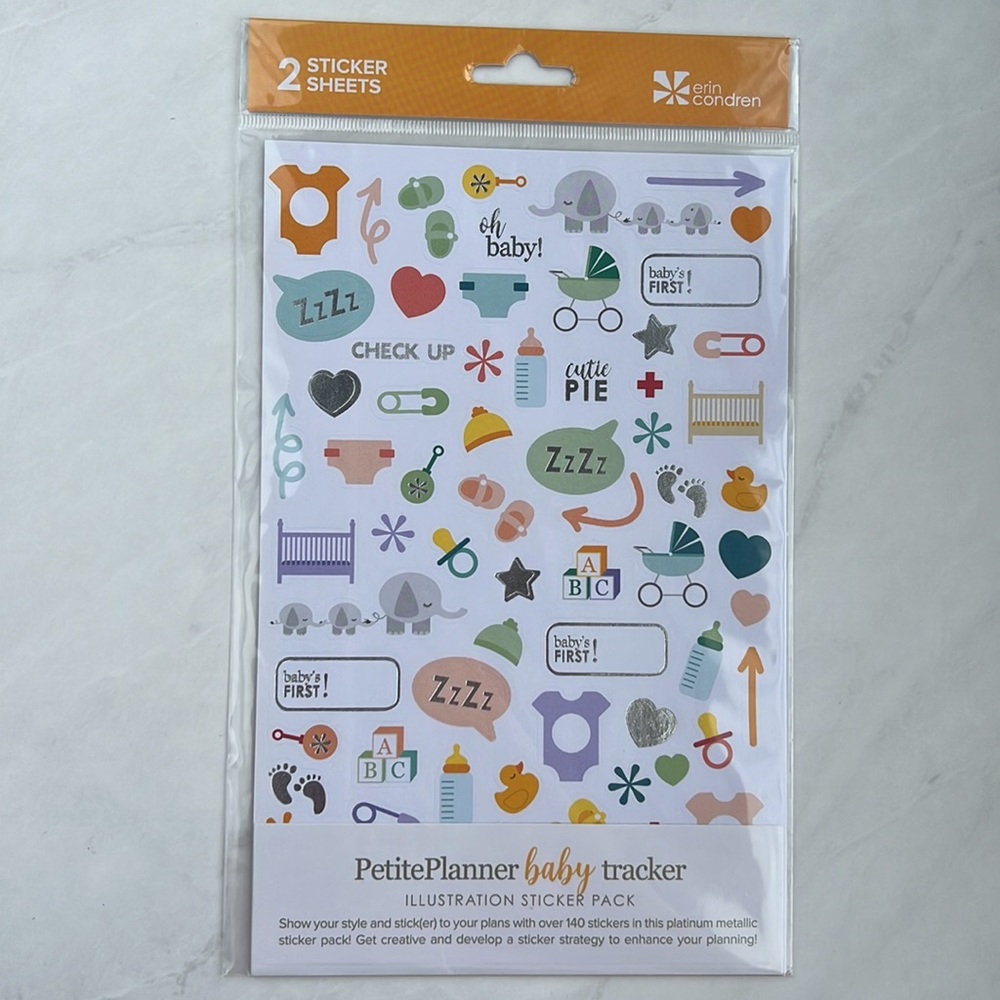 NWT Erin Condren PetitePlanner Baby Stickers